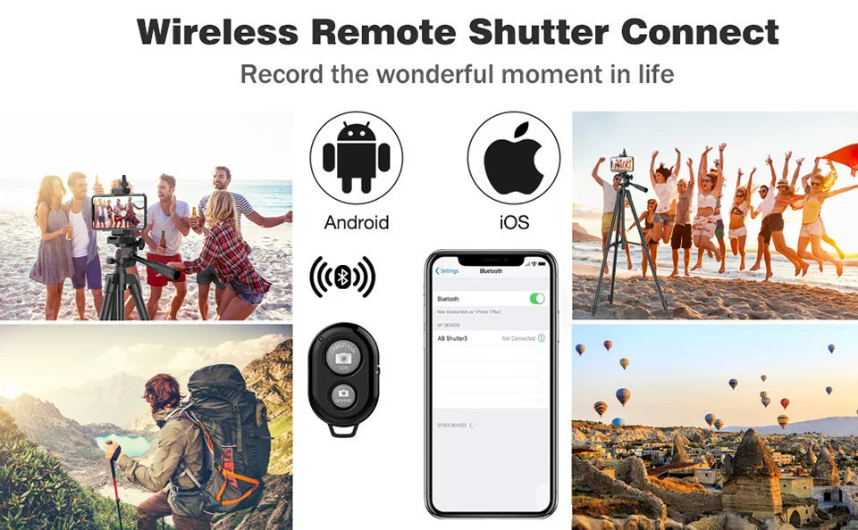 Adjustable Phone Tripod with Remote