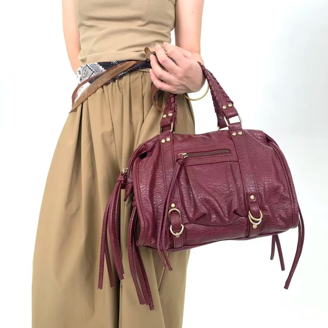 Y2K Rivet Shoulder Bag