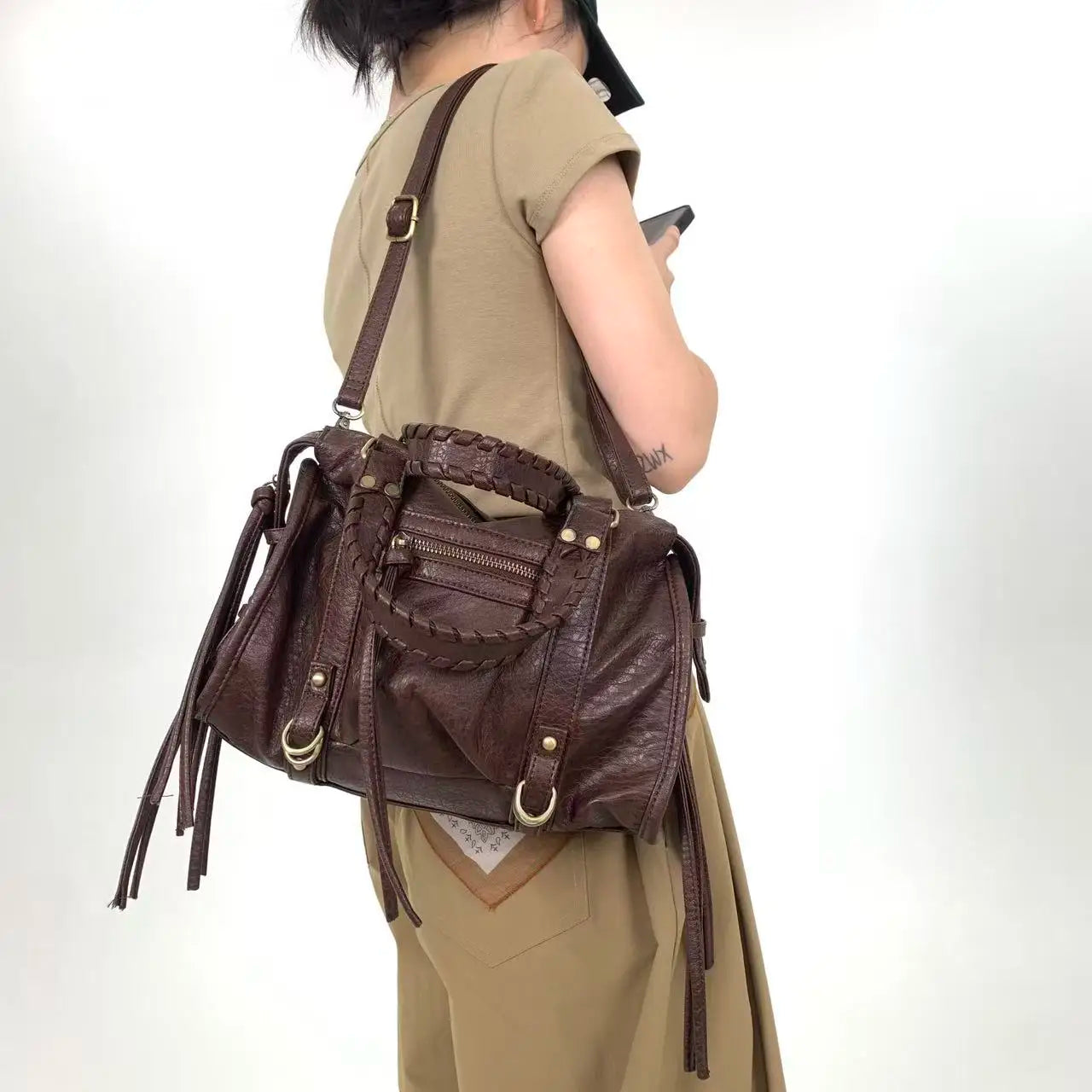 Y2K Rivet Shoulder Bag